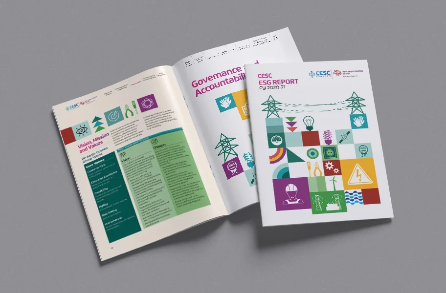 Corporate annual report design for energy company